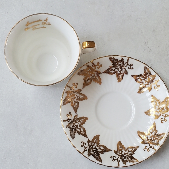 Vintage Niagra Falls Canada Royal Windsor Bone China Teacup & Saucer England - Picture 2 of 6